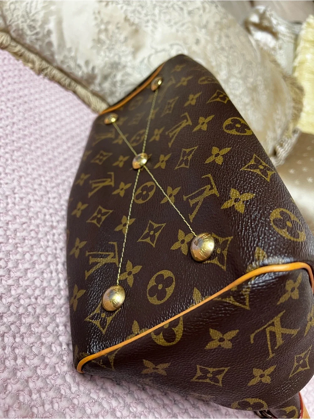 Louis Vuitton Tivoli PM Monogram Canvas Satchel Handbag w/ Dust Bag